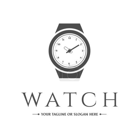 Illustration for Vintage Retro Luxury Classic Watch Icon Illustration Logo Design Vector - Royalty Free Image