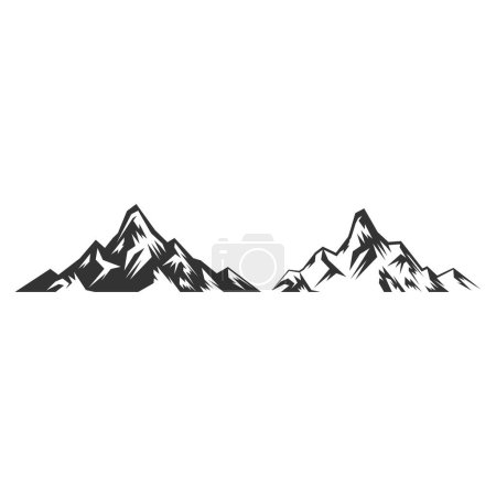 Vintage Rocky oder Iceberg Ice Mountain Hill für Outdoor Expedition Abenteuer Illustration Design Vector