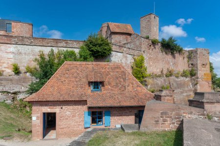 Photo for Exterior view of Lichtenberg Castle. Lichtenberg in Bas-Rhin department in Alsace region of France - Royalty Free Image