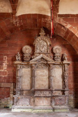 Photo for Historical altar at Lichtenberg Castle. Departement Bas-Rhin in der Region Elsass in Frankreich - Royalty Free Image