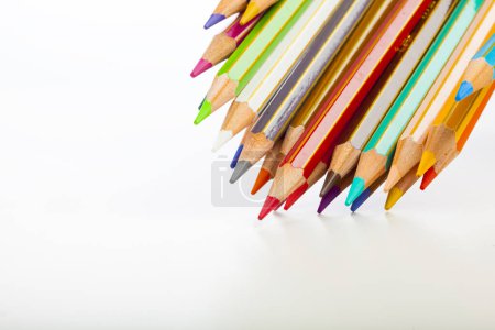 Photo for Colored pencils on a white background - Royalty Free Image