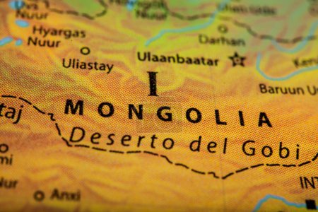 Foto de Mundo globo detalle. Mongolia, Asia - Imagen libre de derechos