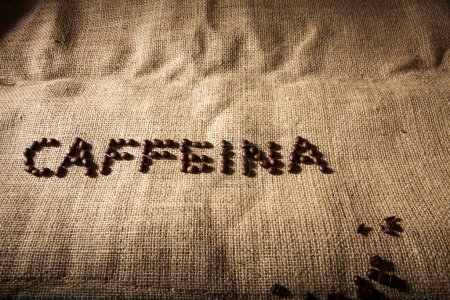 Photo for 'Caffeine' word from coffee beans - Royalty Free Image