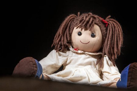 Photo for Rag doll on dark background - Royalty Free Image