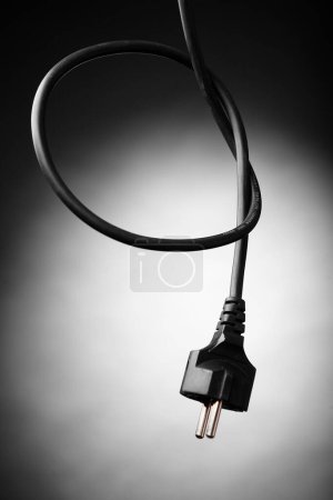 Photo for Cable of an electric open, isolated on white background - Royalty Free Image