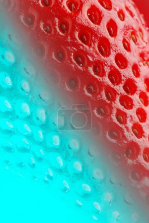 Photo for Detail of a strawberry top view - Royalty Free Image