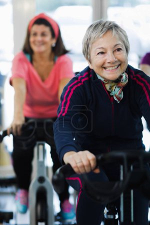 Photo for Happy senior women at gym - Royalty Free Image