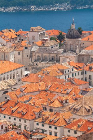 Photo for Dubrovnik seaside town in Croatia shot from above - Royalty Free Image