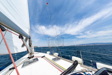 Photo for Sailing yacht in the sea - Royalty Free Image
