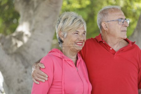 Photo for Mature couple in the park - Royalty Free Image