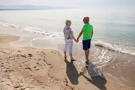 Photo for Elderly couple on the seashore. - Royalty Free Image