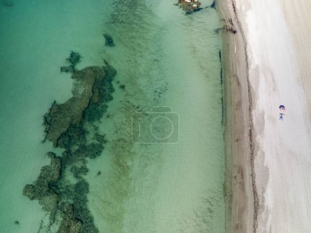 Photo for Aerial view of a beautiful beach and the sea - Royalty Free Image