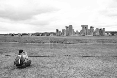Foto de Vista frontal de Stonehenge en Inglaterra - Imagen libre de derechos