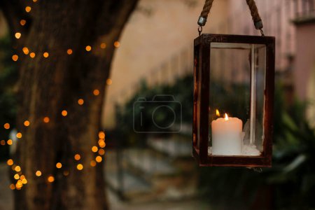 Photo for Creative setting with candle made for an important event - Royalty Free Image