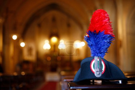 Photo for Military hat belonging to the carabinieri - Royalty Free Image