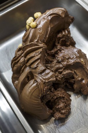 Foto de Helado de chocolate con nueces - Imagen libre de derechos