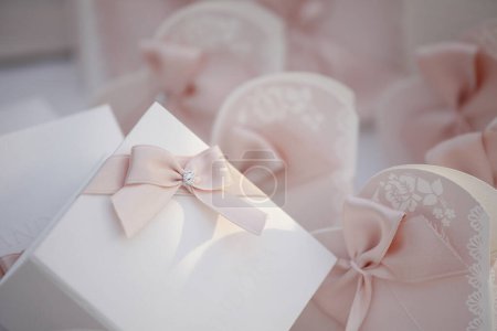 Photo for Elegant and festive wedding decor, close-up view - Royalty Free Image