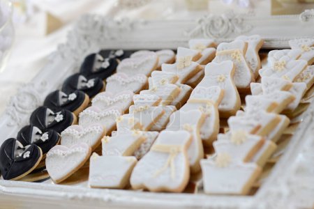 Téléchargez les photos : Biscuits sucrés pour mariage - en image libre de droit