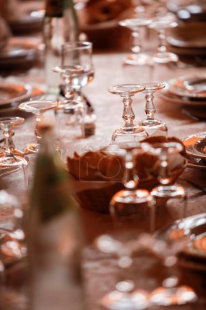 Photo for Close - up of the table setting in the restaurant - Royalty Free Image