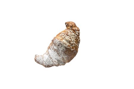Photo for Fresh croissant isolated on white background - Royalty Free Image