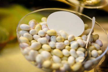 Photo for Close up of sugared almonds, wedding dessert - Royalty Free Image