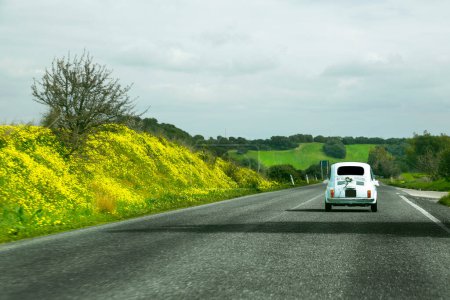 Photo for Beautiful view of white car on a road - Royalty Free Image