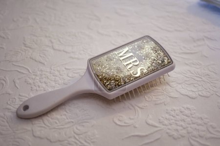 Photo for Elegant hair comb with inscription mrs - Royalty Free Image