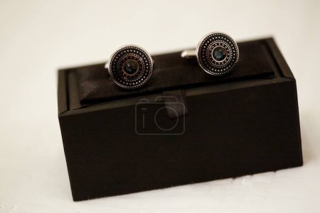 Photo for Close up of earrings on box - Royalty Free Image