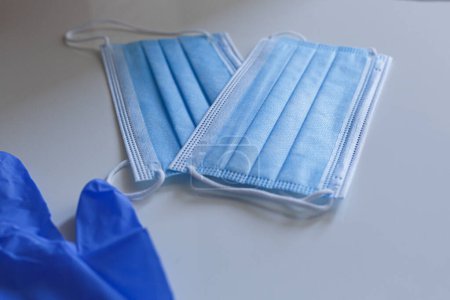 Photo for Surgical masks on background - Royalty Free Image