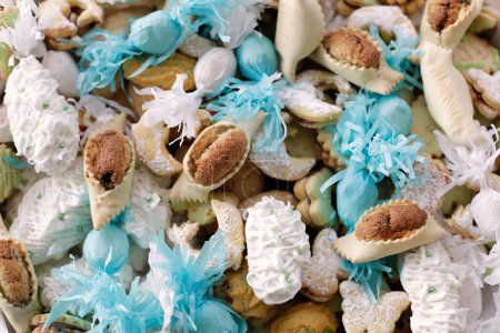 Photo for Close up of a decoration with sweets, nuts and sugar - Royalty Free Image