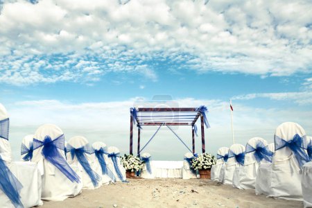 Foto de Ceremonia de boda en la playa - Imagen libre de derechos