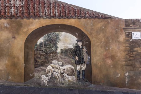 Téléchargez les photos : Vue de Cheremule Murale, street art - en image libre de droit