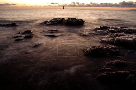 Foto de Puesta de sol en el mar Mediterráneo - Imagen libre de derechos