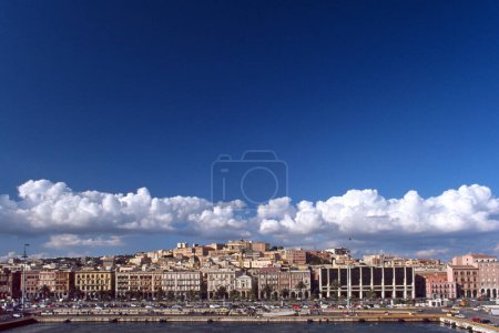 Photo for Cagliari Skyline from the ship - Royalty Free Image