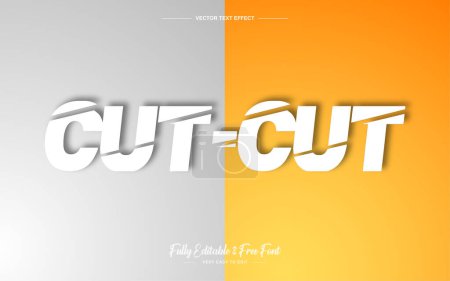 Effet de texte de style cut-cut