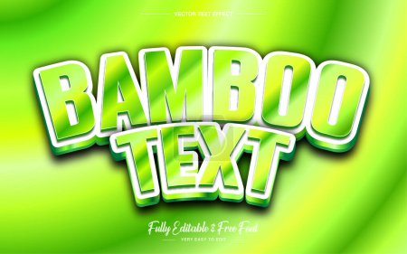 Efecto de texto estilo de texto de bambú