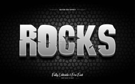 Rocks style text effect