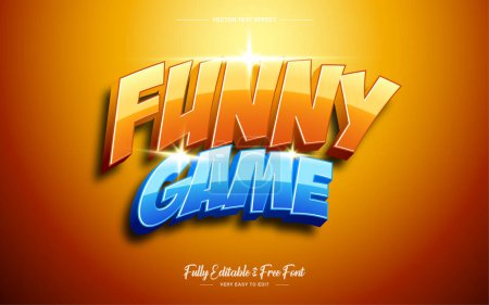 Funny game style modern text effect