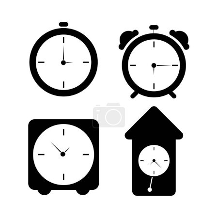 Clock icon vector set