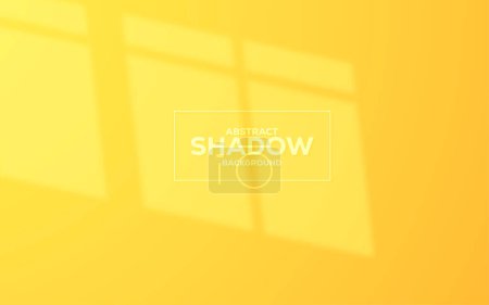 Fenêtre abstraite ombre lumineuse sur fond jaune