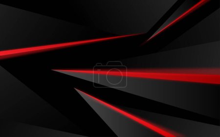 Ilustración de Gray black abstract background with glowing red lines - Imagen libre de derechos