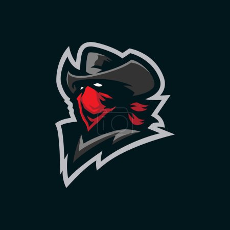 Illustration for Bandits mascot logo design with modern illustration concept style for badge, emblem and t shirt printing. Bandits illustration for sport and esport team. - Royalty Free Image