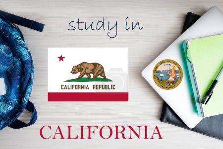 Photo for Study in California. USA state. US education concept. Learn America concept. - Royalty Free Image