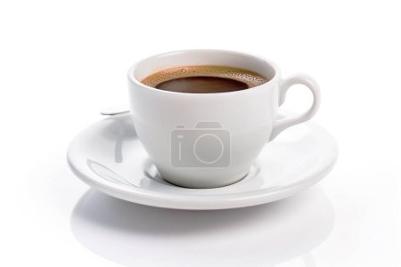 Foto de Taza de café blanco aislado en el fondo blanco
. - Imagen libre de derechos