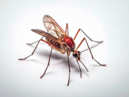 Téléchargez les photos : Plan rapproché du moustique sur fond blanc - en image libre de droit