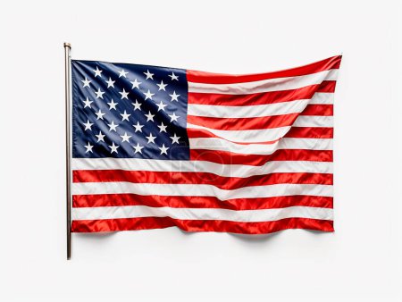 Flagge der Vereinigten Staaten von Amerika weißer Hintergrund