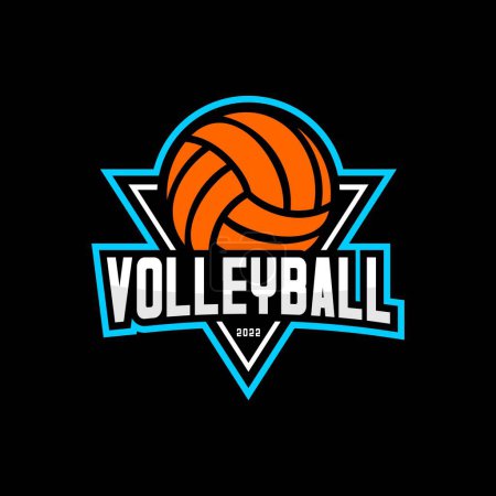 Ilustración de Diseño del vector del logotipo del deporte del voleibol - Imagen libre de derechos