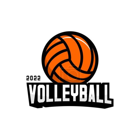 Ilustración de Diseño del vector del logotipo del deporte del voleibol sobre fondo blanco - Imagen libre de derechos