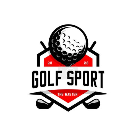 Téléchargez les illustrations : Balle de golf vecteur de conception de sport sur fond blanc - en licence libre de droit