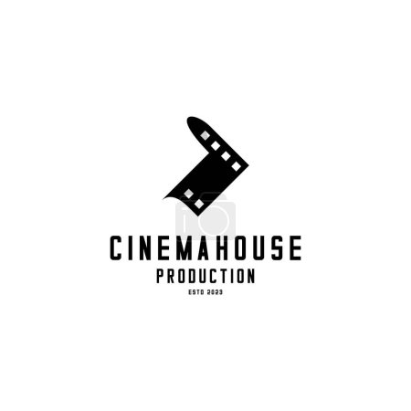 Illustration for Cinema logo vector on white background - Royalty Free Image